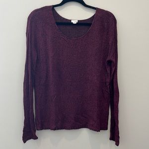Garage oversized scoop neck sweater, Size XS-S, Burgundy, EUC